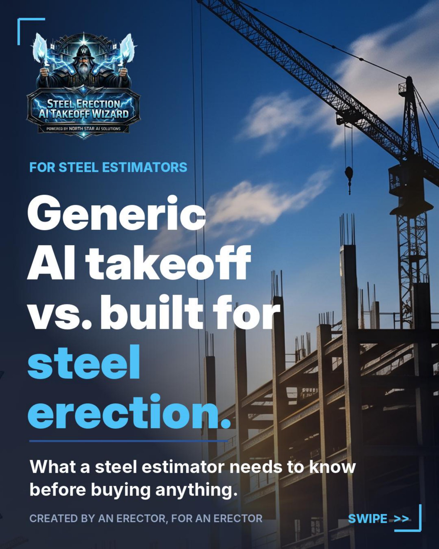 Generic AI takeoff vs. built for steel erection